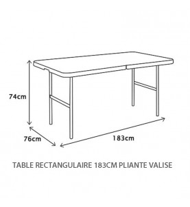 Location table rectangulaire 150 cm mariage ile de France Paris 75