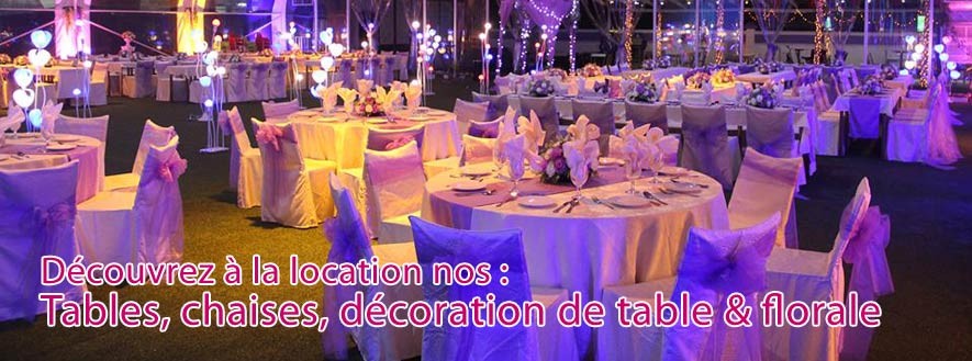 Location Table Chaise Evenement Rception